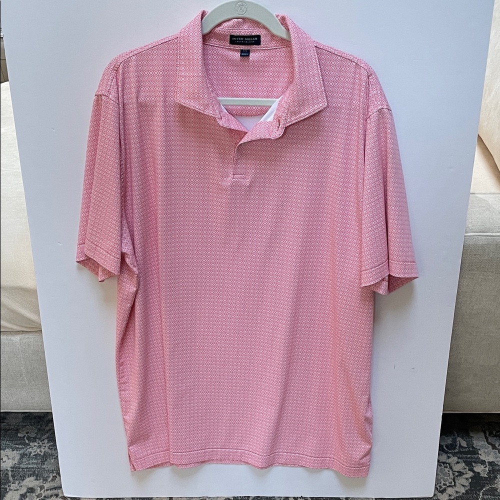 Peter Millar Men's Pink Polo Shirt